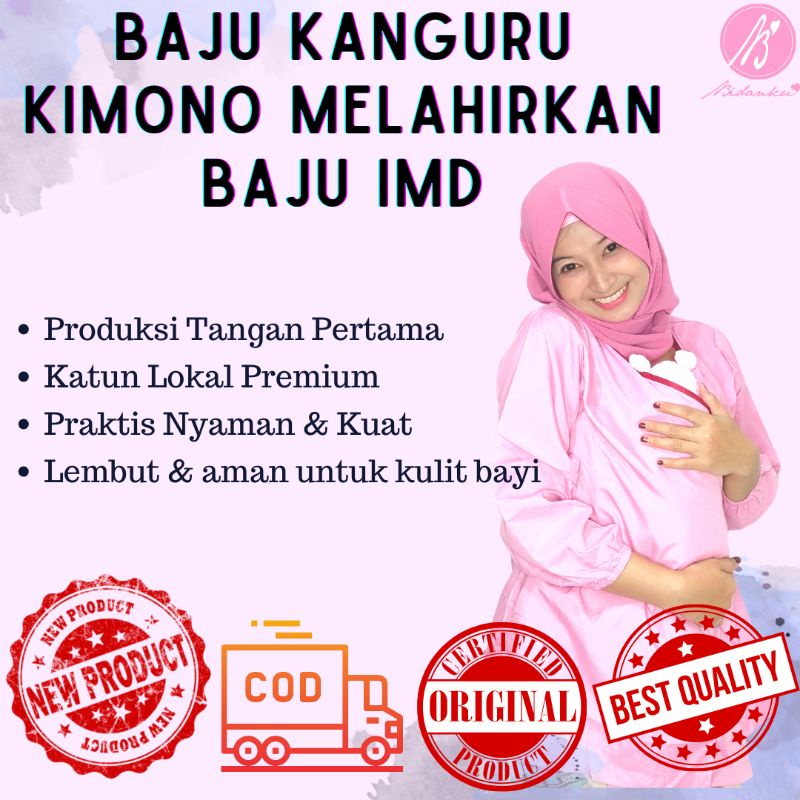 ชุดคลุมท้อง KATUN | KIMONO สําหรับห้องปฏิบัติการ | HANA KIMONO IMD & BREASTFEEDING ผ้าคอตตอนเนื้อนุ่