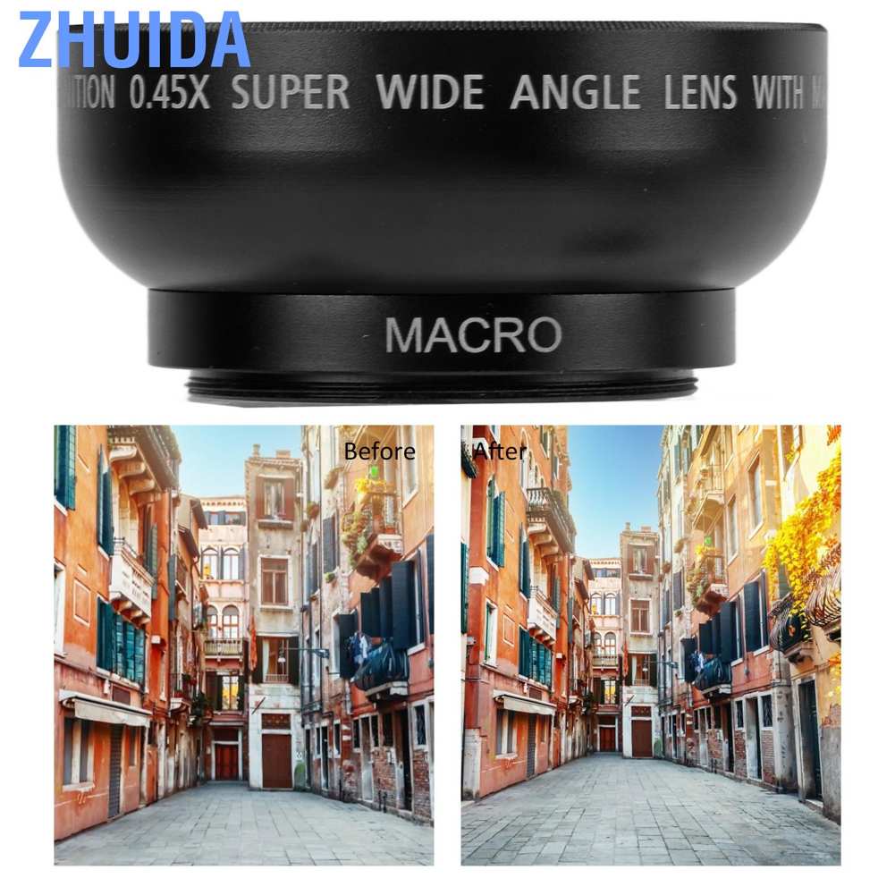Wide Angle Lens, 43mm 0.45X Wide Angle Lens Alloy And Optical Glass