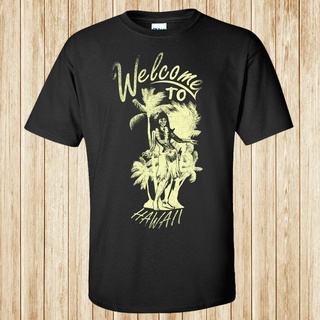 ขายส่ง เสื้อยืด ลาย Welcome To Hawaii ยอดนิยม หลากสี สําหรับผู้ชายS-5XL