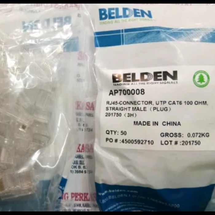 Belden Brand RJ 45 / RJ45 Cat 6 Data Connector
