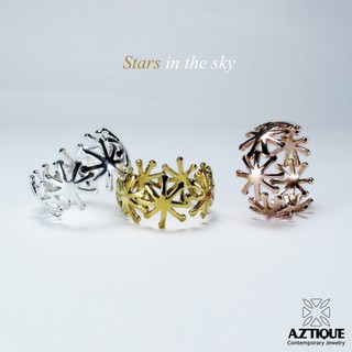 Aztiqe แหวนเงินแท้ แหวนดาว Ring Jewelry Handmade Gifts Star ss