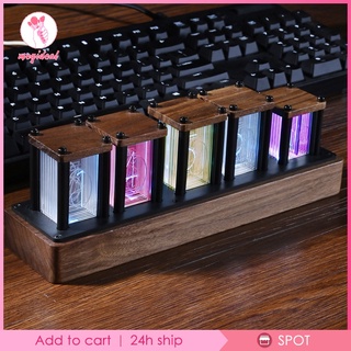 [✨Activity price✨Megideal] 6Bit Nixie นาฬิกาตั้งโต๊ะนาฬิกาไม้เมเปิ้ลฐานไม้