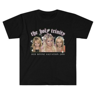 เสื้อยืดผ้าฝ้าย พิมพ์ลาย Paris Hilton Nicole Richie Lindsay Lohan Mugshot Holy Trinity JJblba44AFfjjc26