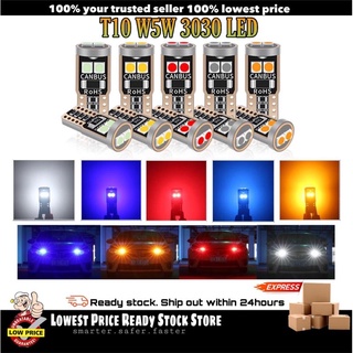 หลอดไฟ T10 LED W5W LED 194 168 W5W 194 501 6SMD 3030 1 ชิ้น