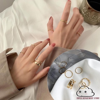 ❉IZ✩Ladies Knuckle Ring Kit 7 Pieces Simple Style Stacking Ring Gifts