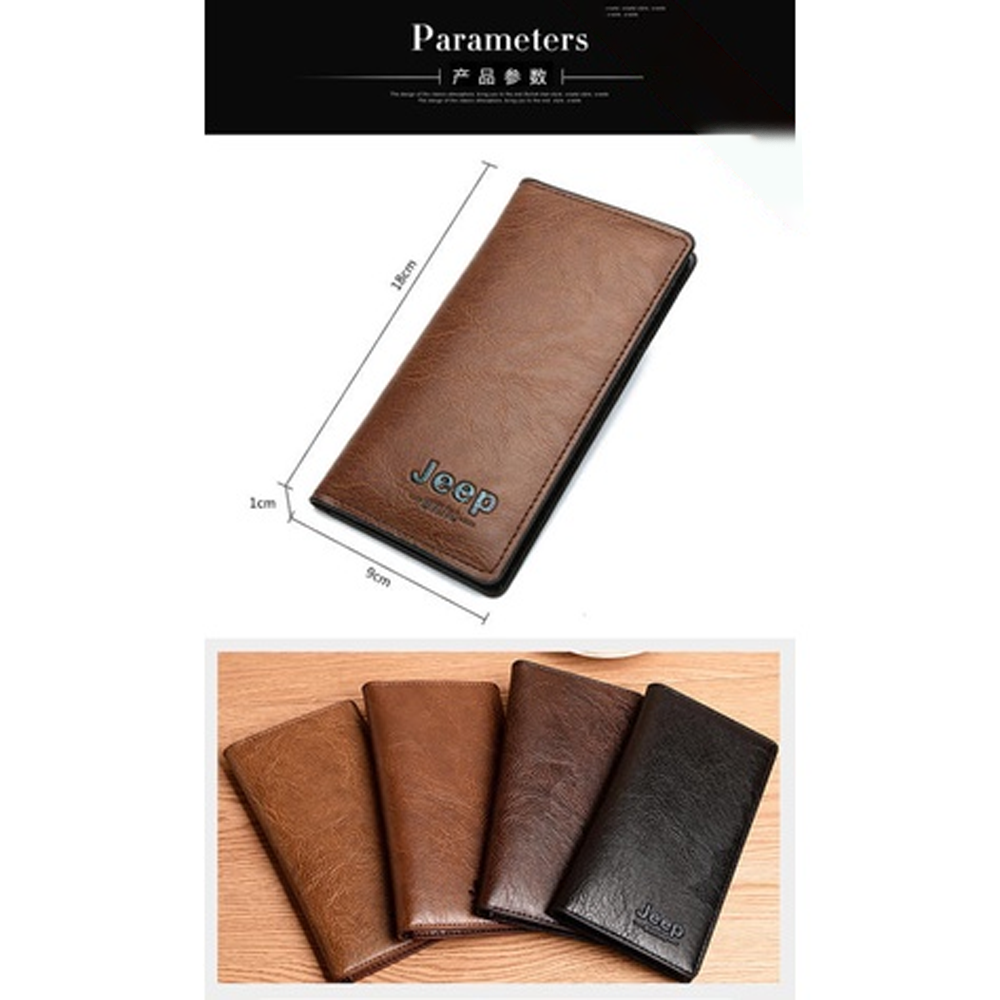 Jeep Buluo กระเป๋าสตางค์ Crush wallet กระเป๋าคลัชผู้ชาย ใบยาว สามารถใส่บัตรได้หลายใบ น้ำหนักเบา