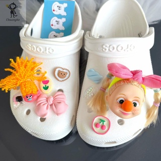 🔥DIY ที่ติดรองเท้า crocs สไตล์น่ารัก ตัวการ์ตูนติดรองเท้า ตกแต่งสวยงาม รูปแบบการ์ตูน ตัวติดรองเท้าหัวโต