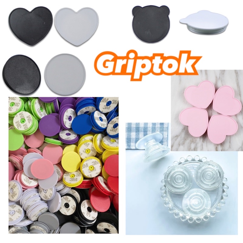 Griptok ☁ popsocket ที่แปะมือถือ DIY อุปกรณ์ทำเคส ที่ติดหลังโทรศัพท์ ตัวติดมือถือ iring กริปท้อกใส ใส