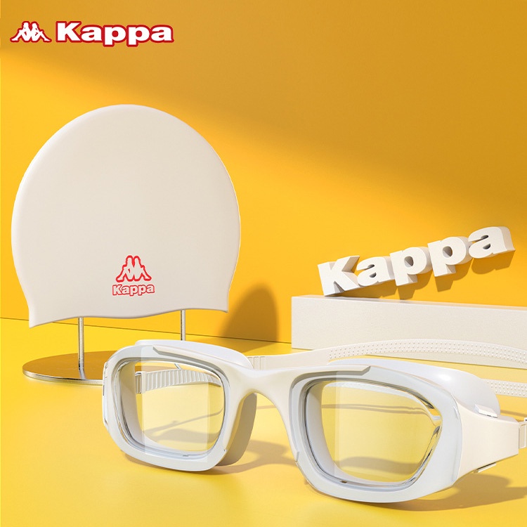 Kappa แว่นตาว่ายน้ํา ผู้ใหญ่ Unisex กันน้ํา ป้องกันหมอก ความละเอียดสูง สายตาสั้น