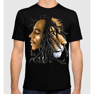 [COD]เสื้อยืดแขนสั้น ผ้าฝ้าย 100% พิมพ์ลาย Bob Marley Reggae Music Lion ทุกขนาด สําหรับผู้ชาย และผู้หญิงS-5XL