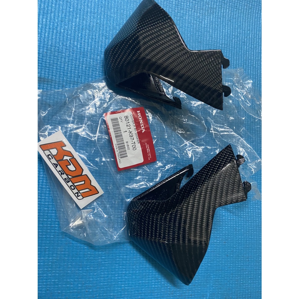 ครอบไฟเสี้ยวท้าย PCX150 ปี2018-2020 หุ้มคาร์บอนแท้ๆลาย2 ชิ้นงานแท้จาก0 สวยๆเงาๆ
