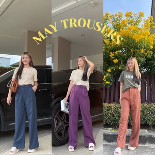 May Trousers กางเกงขายาวเอวสูง งานตัดดีมาก ทรงสวย พร้อมส่ง