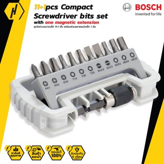 Bosch 11+1 Screwdriver Bit Set ชุดไขควง 2607017335 ชุดดอกไขควง เครื่องมือช่าง ดอกไขควง ไขควง