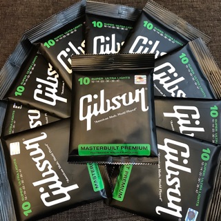 ขายเหมา 10 ชุด!! สายกีต้าร์โปร่ง , สายกีต้าร์ไฟฟ้า gibson (กิฟสัน)  ยกกล่อง 10ชุด 500 บาท