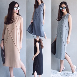 Sleeveless stitch dress