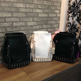 CHARLES &amp; KEITH STUDDED DRAWSTRING BAG