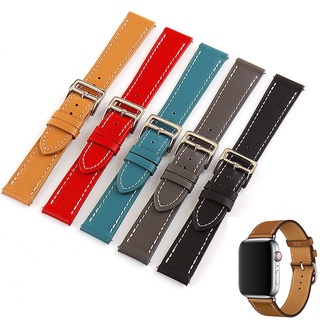 Quick release 20mm 22mm Leather Band For Samsung Galaxy watch 4/Classic/46mm/42mm/Active 2/3/Huawei GT-2-3 Pro Bracelet Galaxy Watch 4 strap