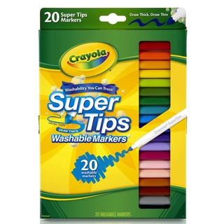 เขียนเครื่องเขียน Crayola สีเมจิกล้างออกได้20สี ซุปเปอร์ทิปส์ ( Crayola SuperTips )