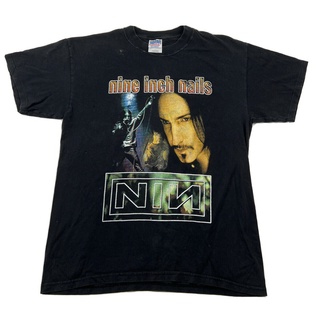 tshirtเสื้อยืดคอกลมฤดูร้อนเสื้อยืด ลาย Nine Inch Nails 90S สีดํา สไตล์วินเทจ ไซซ์ Sz LSto4XL