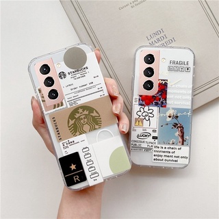 Ins เคสโทรศัพท์ Samsung S21 FE 5G Ins Soft เคส For Samsung GalaxyS21 FE With Flowers Pattern Shockproof Cover