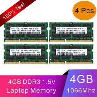 หน่วยความจําแล็ปท็อป 4 Gb 2rx 8 Ddr 3 1066 Mhz Pc 3-8500 S 204 Pin So - Dimm Ram 4 ชิ้นคอมพิวเตอร์