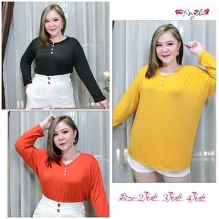 เสื้อยืดแขนยาวสาวอวบ,เสื้อพลัสไซส์แขนยาว
