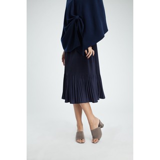 QueenCows กระโปรงหลังคลอด Talor Pleated Skirt (Navy)