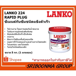 LANKO 224 RAPID PLUG | ซีเมนต์กันซึมชนิดแข็งตัวเร็ว อุดน้ำรั่ว | ขนาด  5 กก.