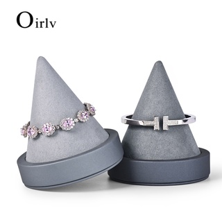 Oirlv ที่วางโชว์นาฬิกาข้อมือ สร้อยข้อมือ หนัง PU ทรงกรวย PU098 SM024