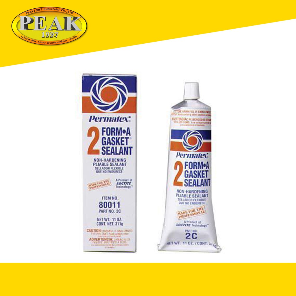 Permatex #No.2C (80011) Form-A-Gasket Sealant น้ำยาทาปะเก็น Size 11oz.