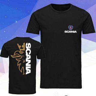 เสื้อยืดคอกลม แขนสั้น พิมพ์ลายรถจักรยานยนต์ Scania ระบายอากาศ แฟชั่นสําหรับผู้ชาย