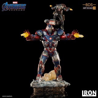 🕊️พร้อมส่ง ฟิกเกอร์ โมเดล ของสะสม Iron Studios BDS Art Scale 1/10 Avengers: Endgame - Iron Patriot and Rocket