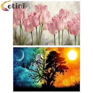 Cotini ชุดปักครอสติสผ้าแคนวาสพิมพ์ลาย Diy 11Ct ขนาด 35X50 ซมสําหรับงานหัตถกรรม