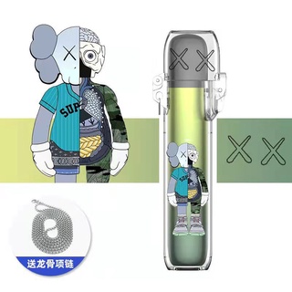 【พร้อมส่ง】#กล่องเก็บของ ป้องกันฝุ่น พิมพ์ลาย Phantom Kaws พร้อมสายคล้อง ประดับไข่มุก และโซ่โลหะ สไตล์คลาสสิก