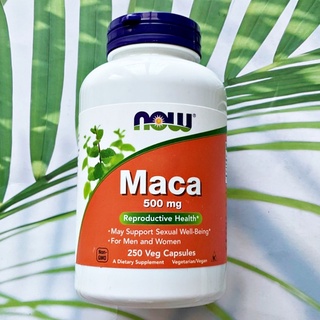 Maca 500 mg 250 Veg Capsules (Now Foods) Superfood มาคา เพิ่มพลังทางเพศ ปรับสมดุลฮอโมนส์