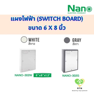 NANO แผงไฟฟ้า แผงไฟฟ้าพลาสติก (Switch Board) ขนาด 6x8 นิ้ว รุ่น NANO-302