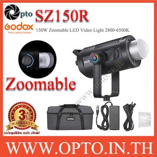 SZ150R Godox 150W RGB Zoomable LED Video Light CRI97 2800K~6500K ไฟต่อเนื่องหัวซูมได้แสงRGB