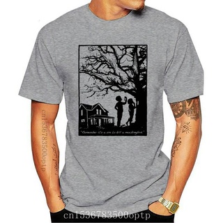 คอตต้อนคอกลมลดกระหน่ํา เสื้อยืดลําลอง แขนสั้น พิมพ์ลาย To Kill a Mockingbird Harper Go Watchman Novel Book สีพื้น LFcnnb