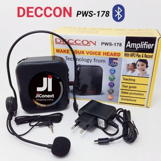 ลำโพงขยายเสียงมินิคาดเอว Deccon รุ่น PWS-178   - การใช้งาน เปิด/ปิดเครื่องจากโวลุ่ม ON/OFF/VOLUME   - เสียบไมโครโฟน