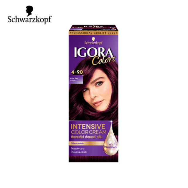 Schwarzkopf IGORA ชวาร์สคอฟ อีโกร่า 4-90 สีม่วงแดง