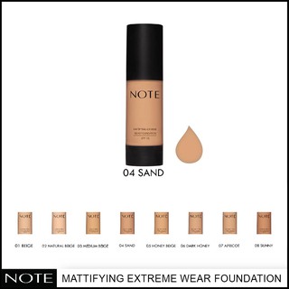 NOTE COSMETICS MATTIFYING EXTREME WEAR FOUNDATION 04 SAND