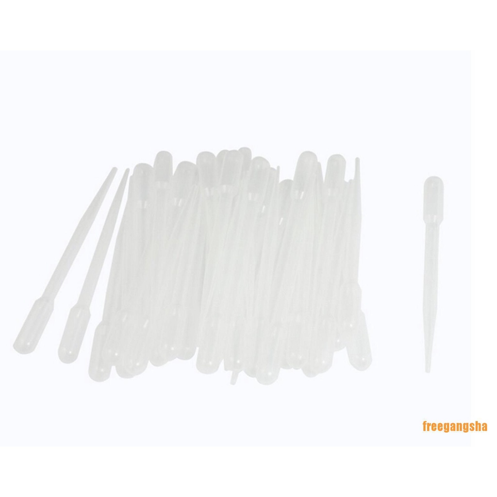 [FREGA] 100PCS Plastic Disposable 3ML Graduated Transfer Oils Pipettes Eye Dropper Set  NGSHA