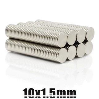 10ชิ้น แม่เหล็กแรงสูง 10x1.5มิล Magnet Neodymium 10x1.5mm แม่เหล็ก นีโอไดเมียม 10mm x 1.5mm