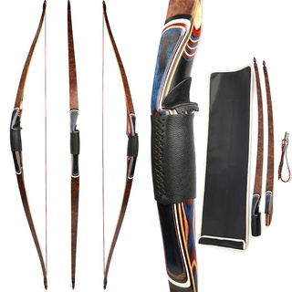 58 Longbow แบบดั้งเดิม 20-55lbs Takedown Triangle Bow Horsebow Archery Hunting