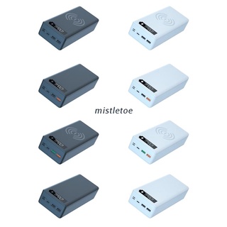 MIS Power Bank Shell LCD QC3.0 PD 16x18650 Battery Case 5W/10W Wireless Charging Box