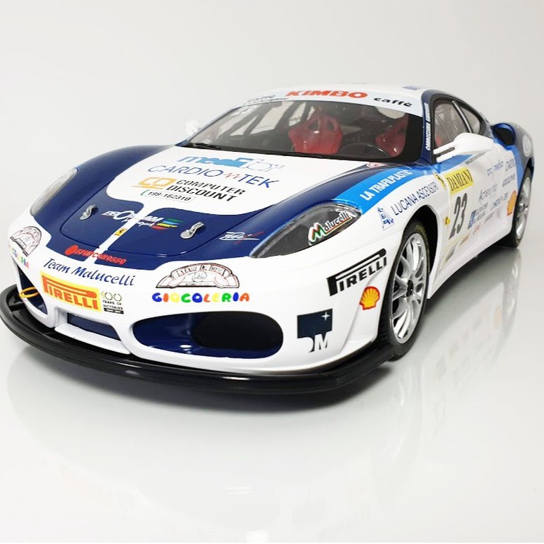 รถบังคับวิทยุ F430 CHALLENGE_23 อัตราส่วน 1/12  วิ่งได้ มีไฟ เห็นห้องโดยสาร ห้องเครื่องสมจริง – XQ F