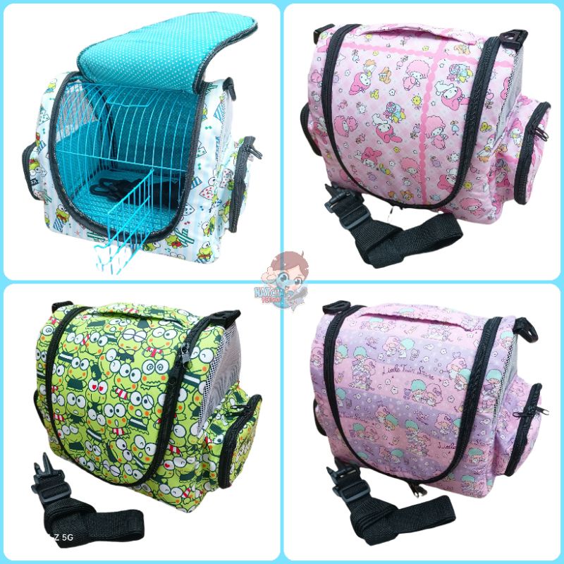 กระเป๋าพร้อมกรง(7*10"นิ้ว) สำหรับใส่สัตว์เลี้ยงเดินทางไกล สอบถามลายกระเป๋าเพิ่มเติมได้ทางเดชจ้า