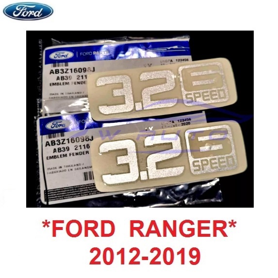 ศูนย์แท้ 2ชิ้น สติ๊กเกอร์ 3.2 6 speed สีดำ FORD RANGER 2012 - 2019 ฟอร์ด เรนเจอร์ #AB392116C144GA sticker สติ๊กเกอร์