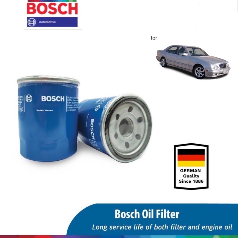 กรองน้ํามันเครื่อง Bosch 0986AF1504 สําหรับ Mercedes Benz M104 (E200, E220, E230, C180, C200), W210,