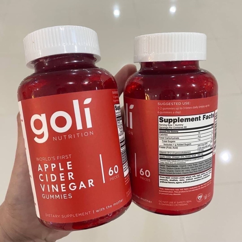 🍎 เยลลี่ลดความอ้วน 🍎 Goli​ Apple​ Cider Vinegar Gummies